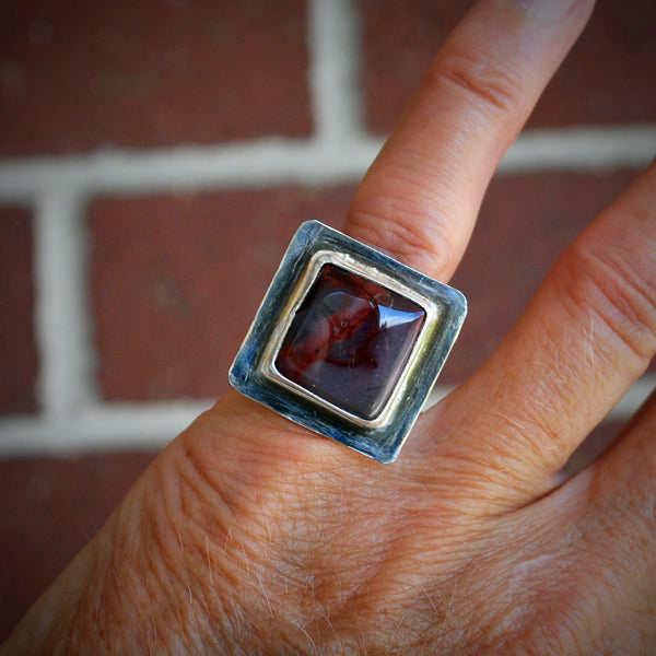 Mookaite and Sterling Silver Ring